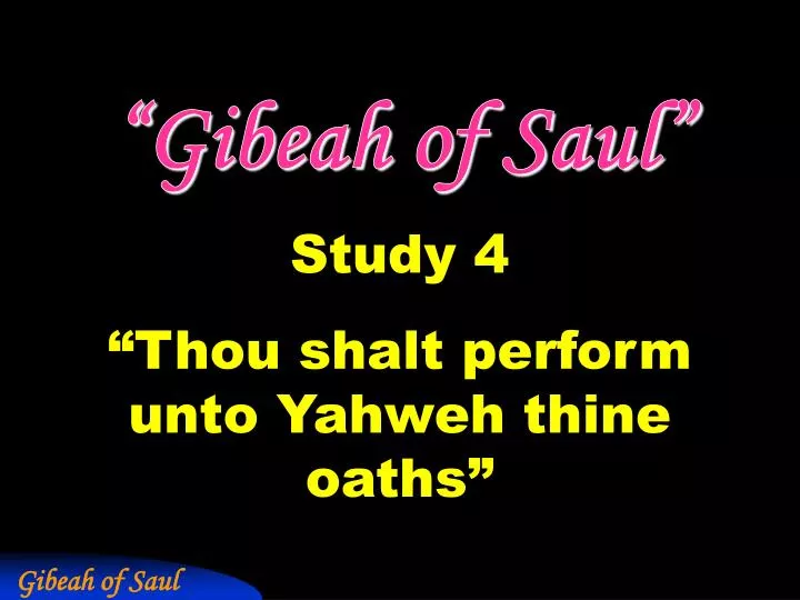 gibeah of saul