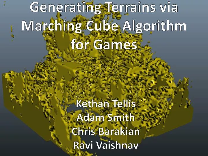 generating terrains via marching cube algorithm for games