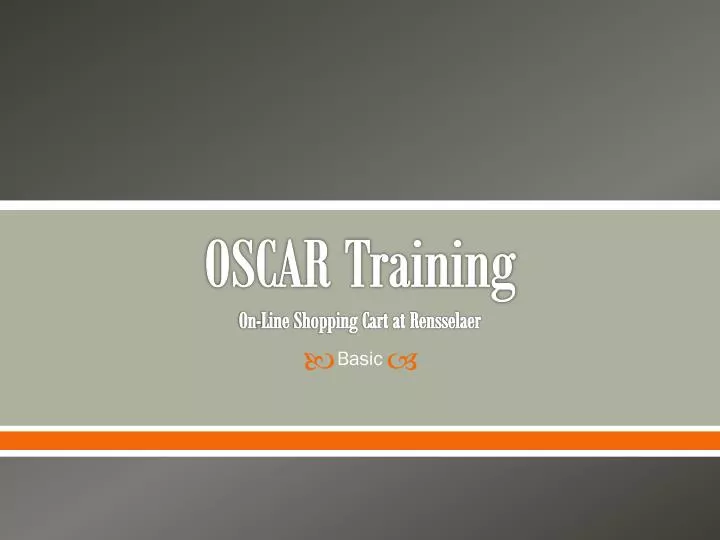 oscar training on line shopping cart at rensselaer