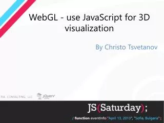 WebGL - use JavaScript for 3D visualization