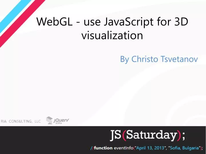 webgl use javascript for 3d visualization