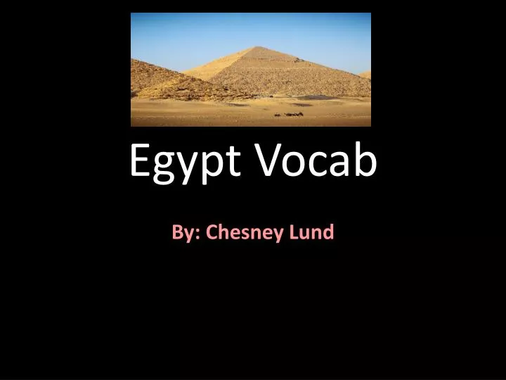 egypt vocab