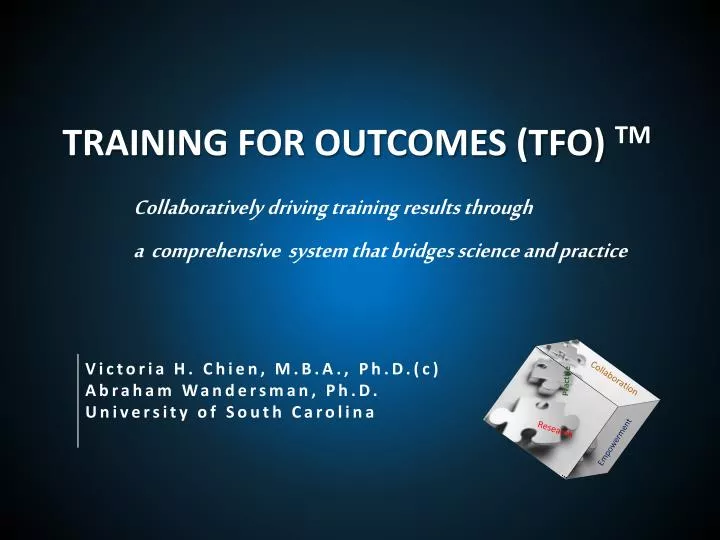 training for outcomes tfo tm