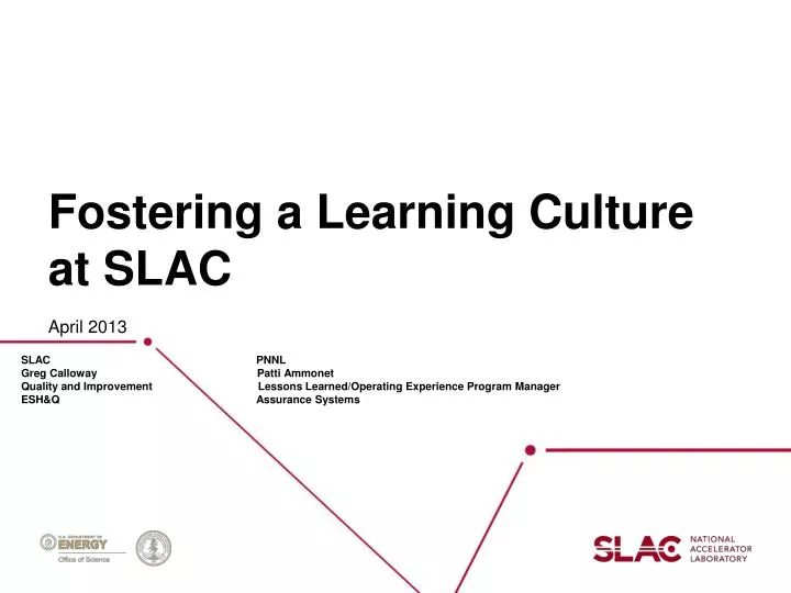 fostering a learning culture at slac