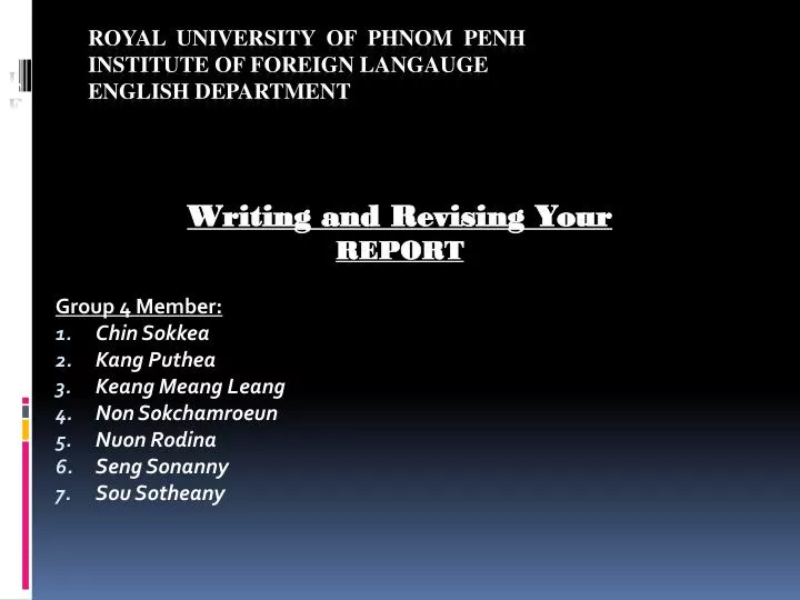 royal university of phnom penh i institute of foreign langauge e english department