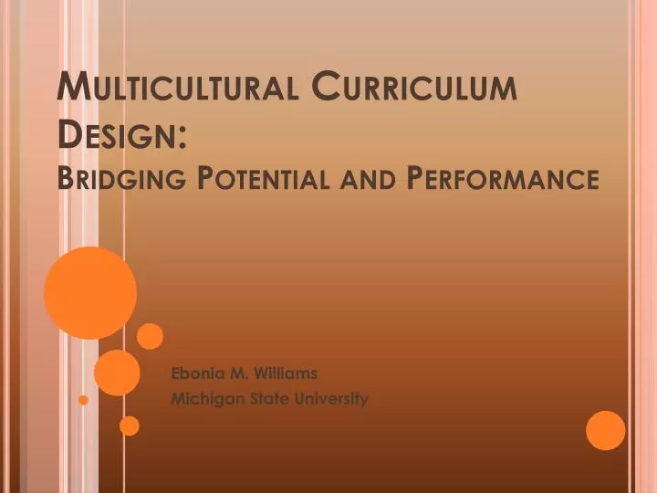 multicultural curriculum design bridging potential and performance