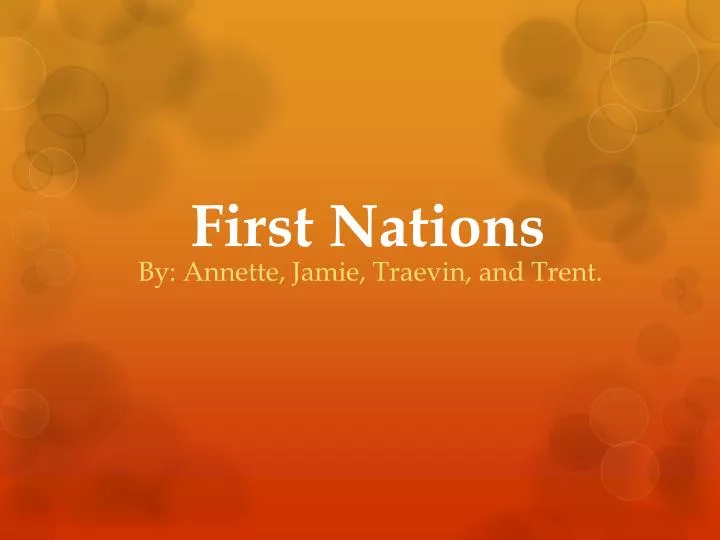 first nations