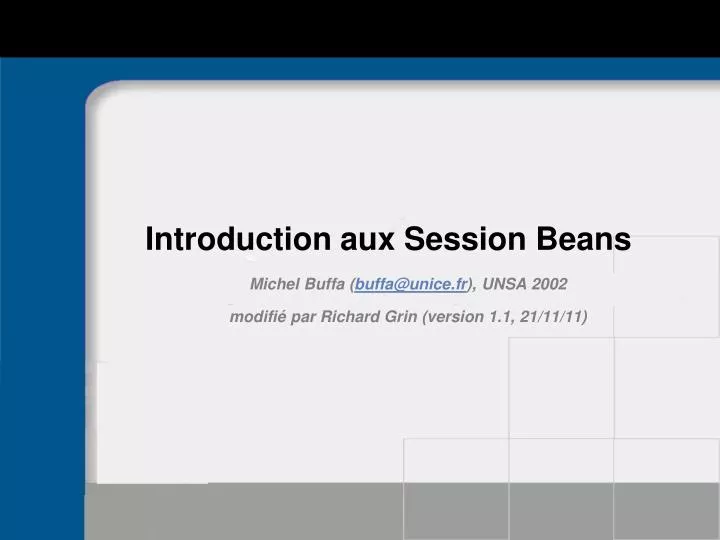 introduction aux session beans