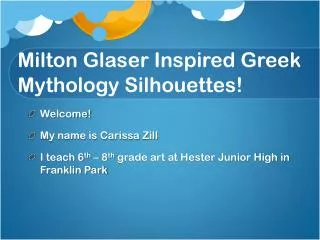Milton Glaser Inspired Greek Mythology Silhouettes!
