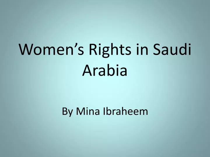 women s rights in saudi arabia
