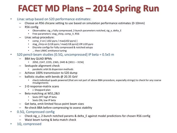 facet md plans 2014 spring run