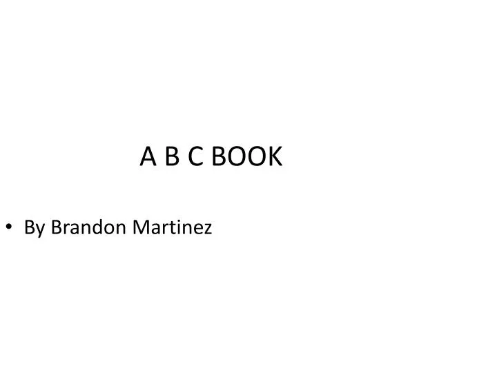 a b c book