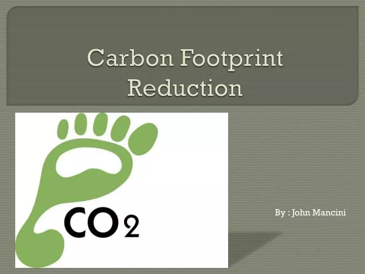 carbon footprint reduction