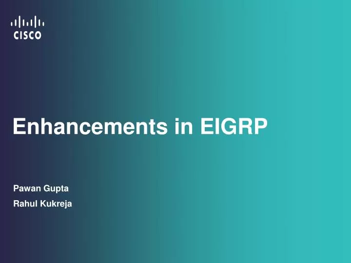 enhancements in eigrp