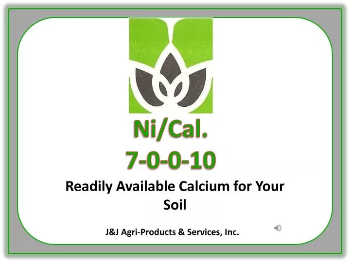 readily available calcium for your soil