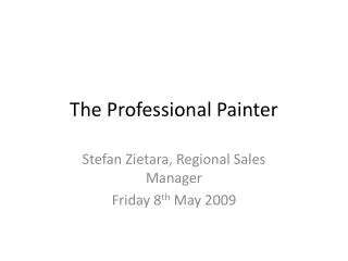 The Professional Painter