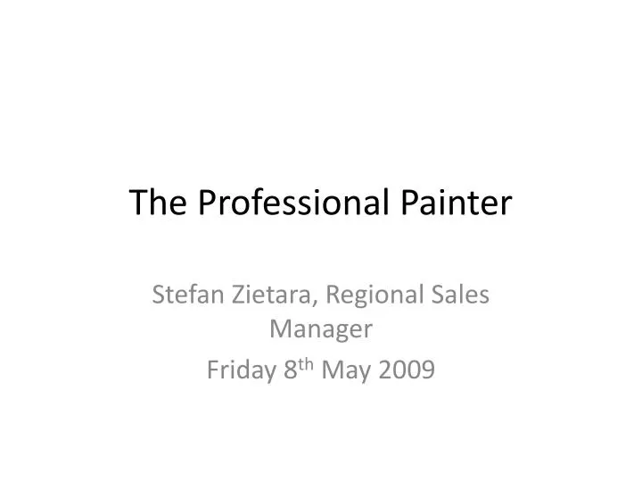 the professional painter