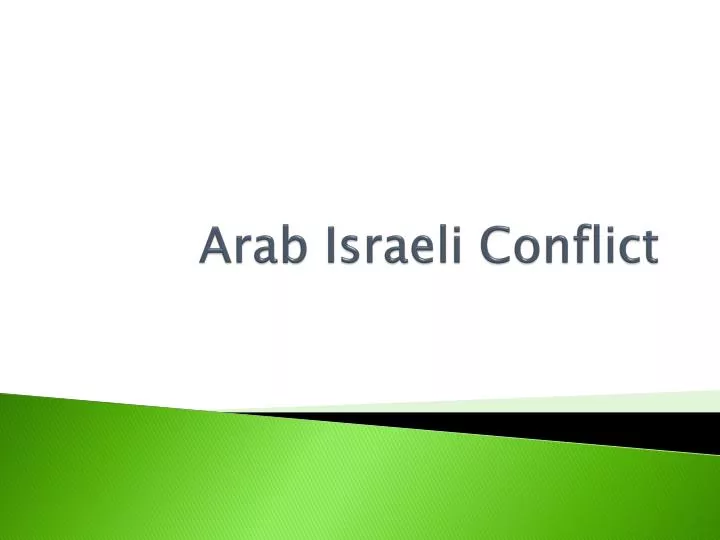 arab israeli conflict