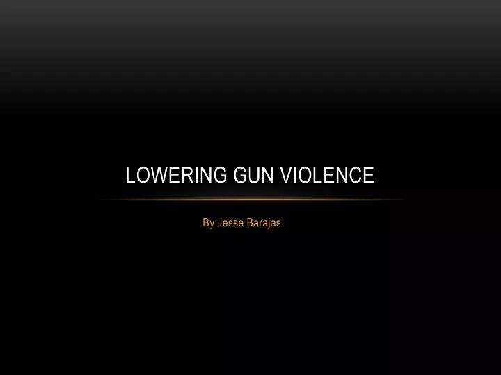 lowering gun violence