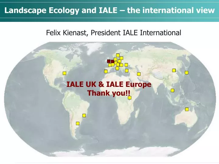landscape ecology and iale the international view