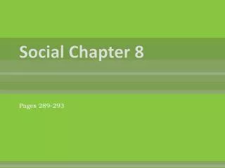 Social Chapter 8