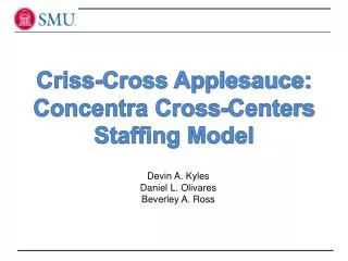 Criss-Cross Applesauce: Concentra Cross-Centers Staffing Model
