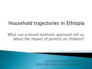 Household trajectories in Ethiopia