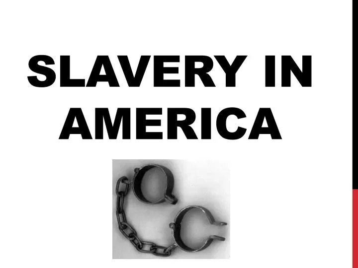 slavery in america