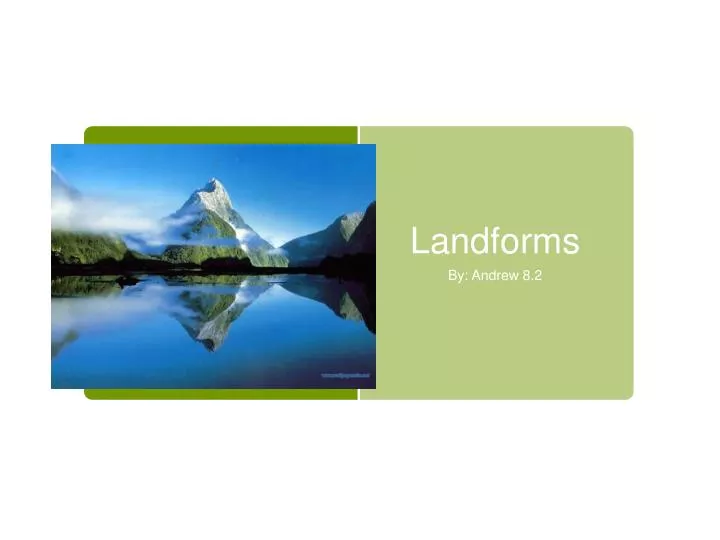 landforms