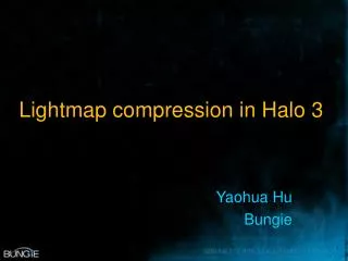 Lightmap compression in Halo 3