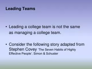 leading teams