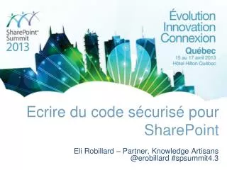 ecrire du code s curis pour sharepoint