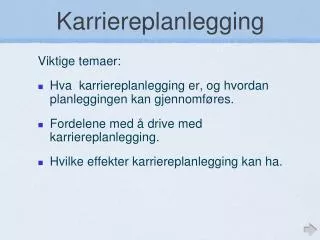 karriereplanlegging