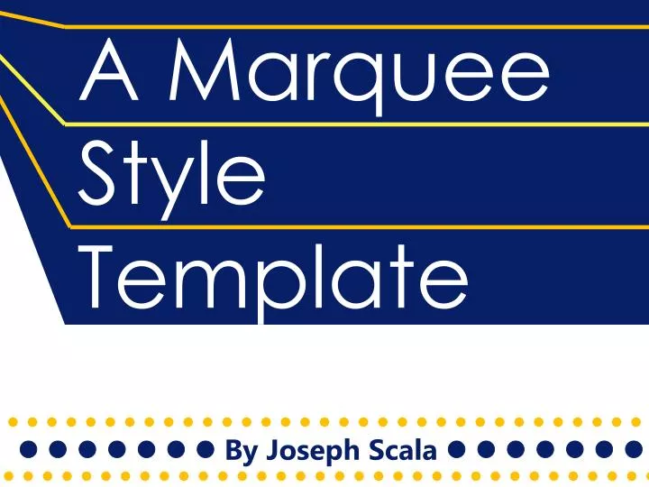 a marquee style template