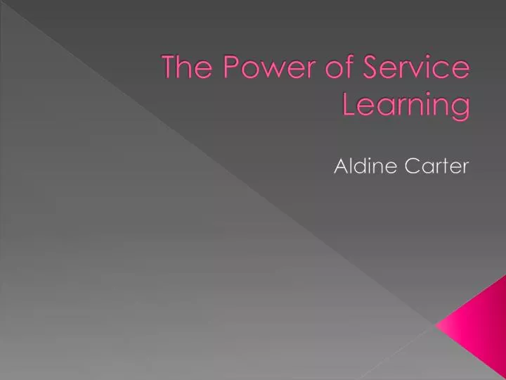 the power of service learning