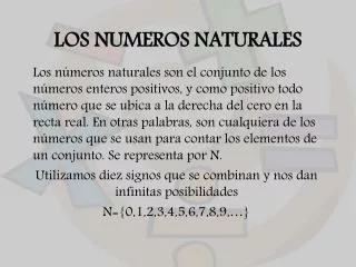 los numeros naturales