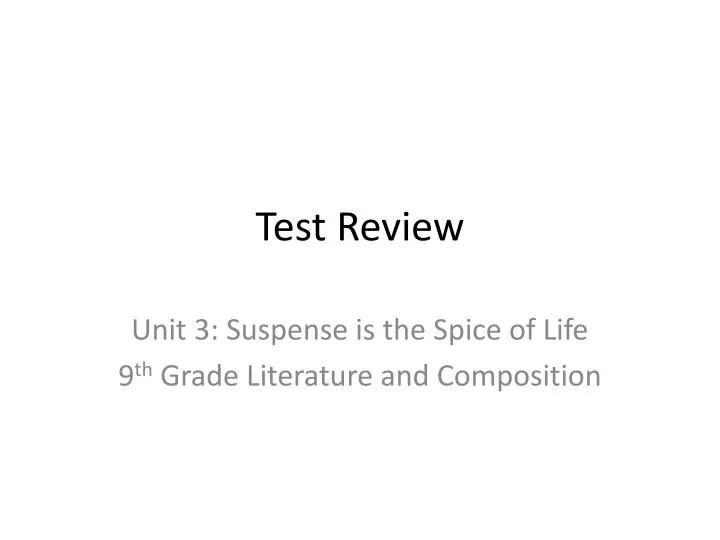 test review