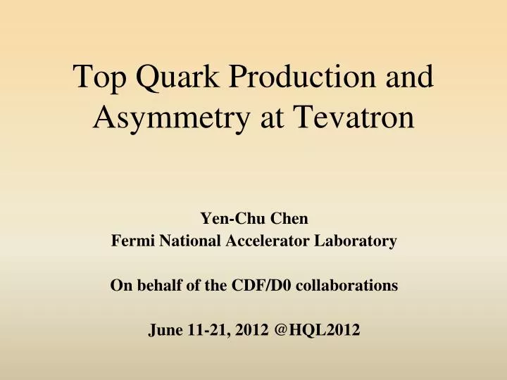 top quark production and asymmetry at tevatron