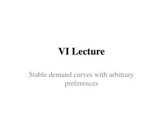 VI Lecture
