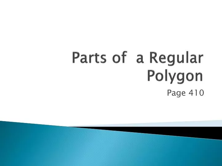 parts of a regular polygon