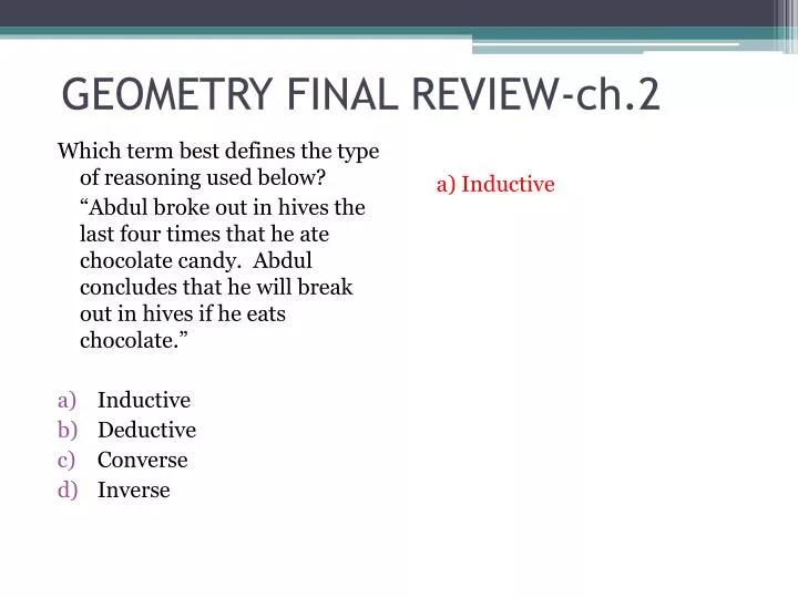 geometry final review ch 2