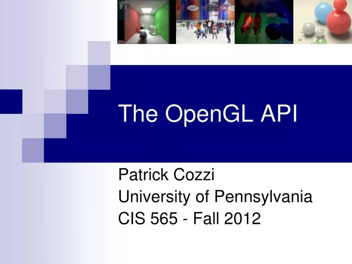 the opengl api