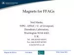 Magnets for FFAGs - slide 1