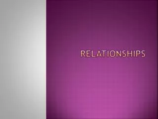 RElationships