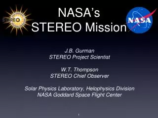 NASA ’ s STEREO Mission