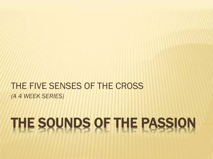 the five senses of the cross a 4 week series