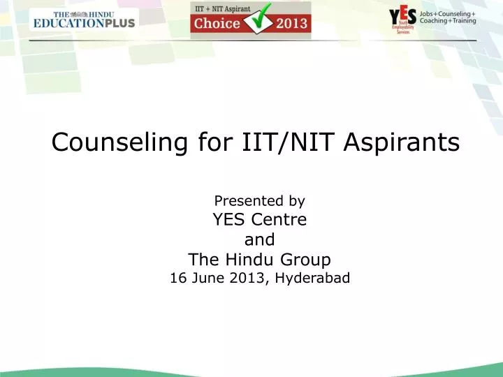 counseling for iit nit aspirants