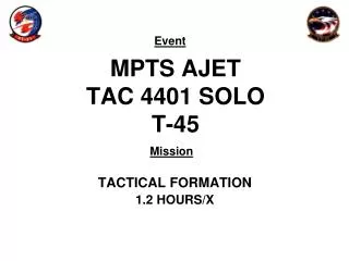 MPTS AJET TAC 4401 SOLO T-45