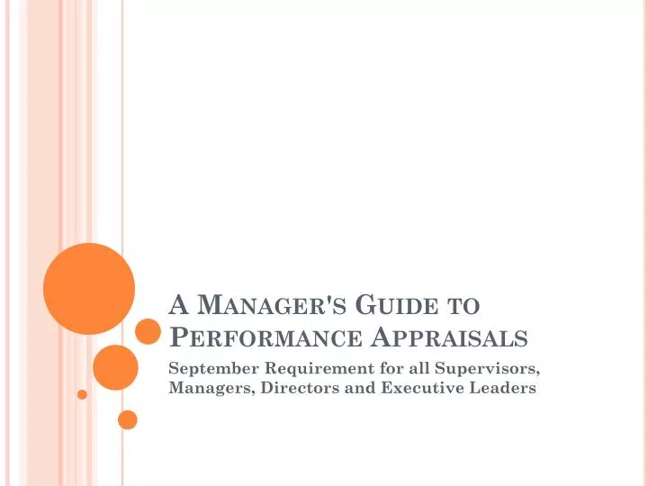 a manager s guide to performance appraisals