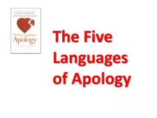 The Five Languages of Apology